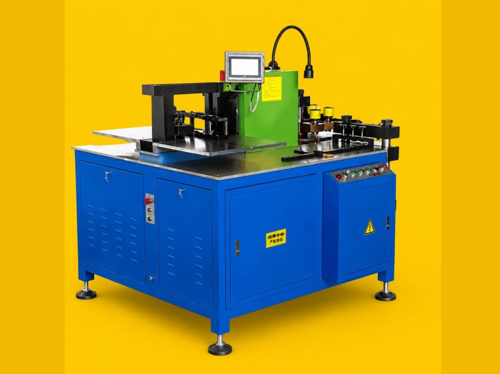 百力数控 PBM-503 三工位母线加工机，500kN 中重型铜铝母线冲孔剪切折弯一体机